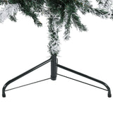 Kunstkerstboom half met sneeuw smal 240 cm - AllerleiShop