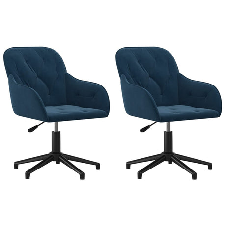 Eetkamerstoelen draaibaar 2 st fluweel blauw - AllerleiShop