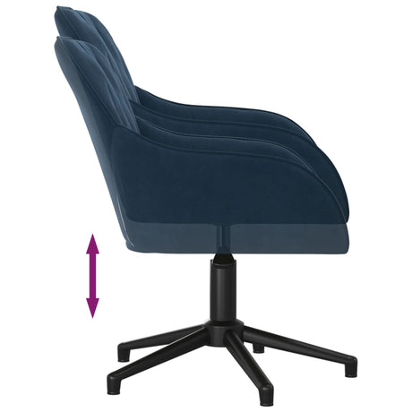 Eetkamerstoelen draaibaar 2 st fluweel blauw - AllerleiShop