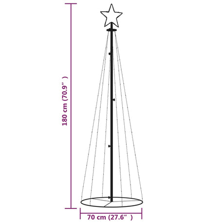 Kegelkerstboom 108 LED's 70x180 cm warmwit - AllerleiShop