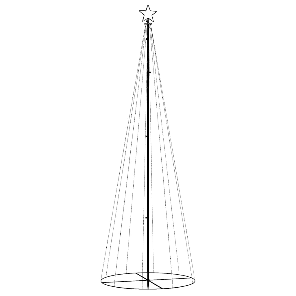 Kegelkerstboom 310 LED's 100x300 cm koudwit - AllerleiShop