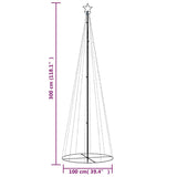 Kegelkerstboom 310 LED's 100x300 cm koudwit - AllerleiShop