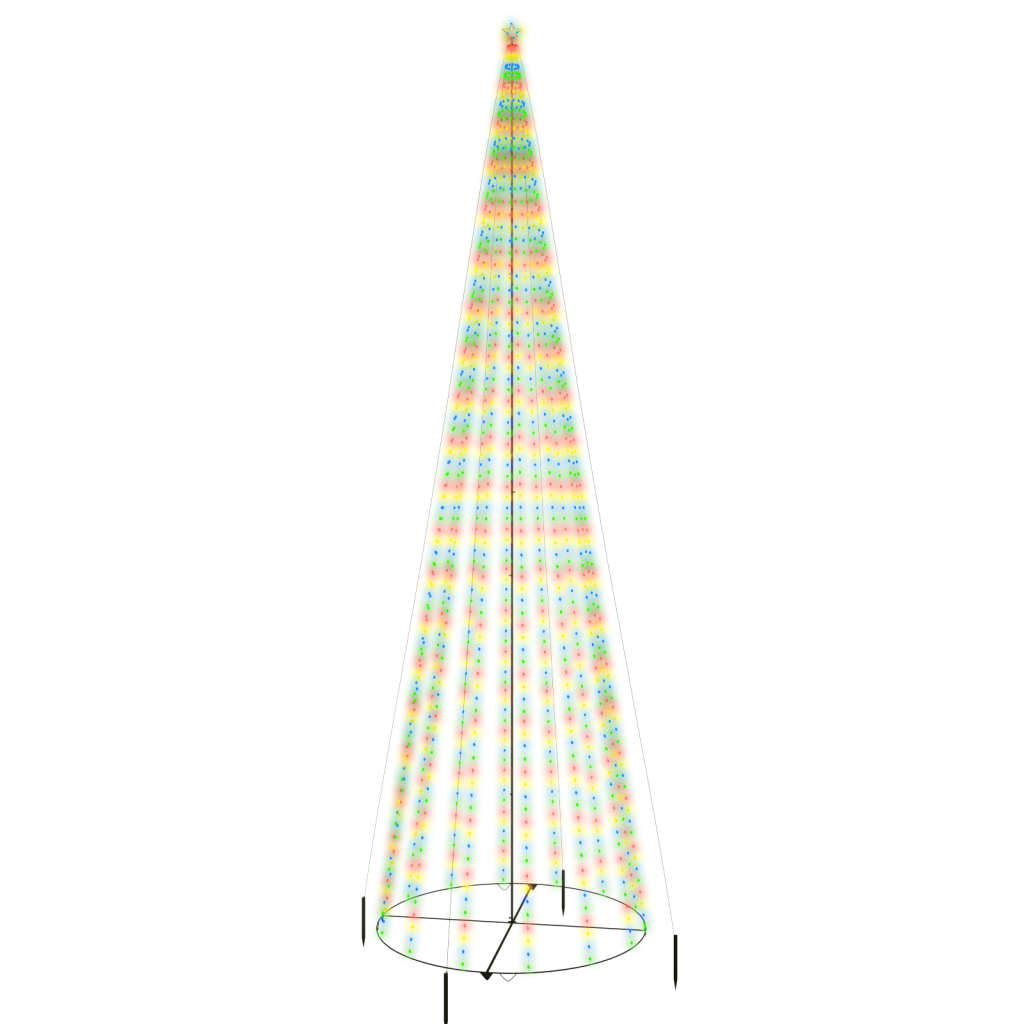 Kegelkerstboom 1134 LED's meerkleurig 230x800 cm - AllerleiShop