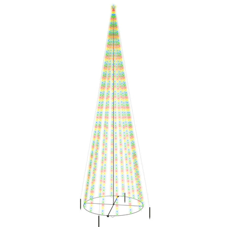 Kegelkerstboom 1134 LED's meerkleurig 230x800 cm - AllerleiShop