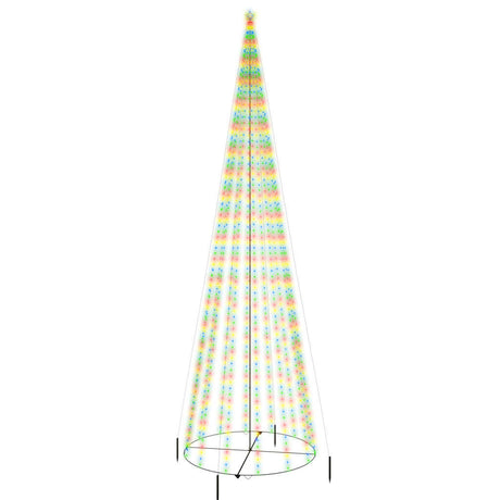 Kegelkerstboom 1134 LED's meerkleurig 230x800 cm - AllerleiShop