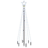 Kerstboom met grondpin 108 LED's koudwit 180 cm - AllerleiShop