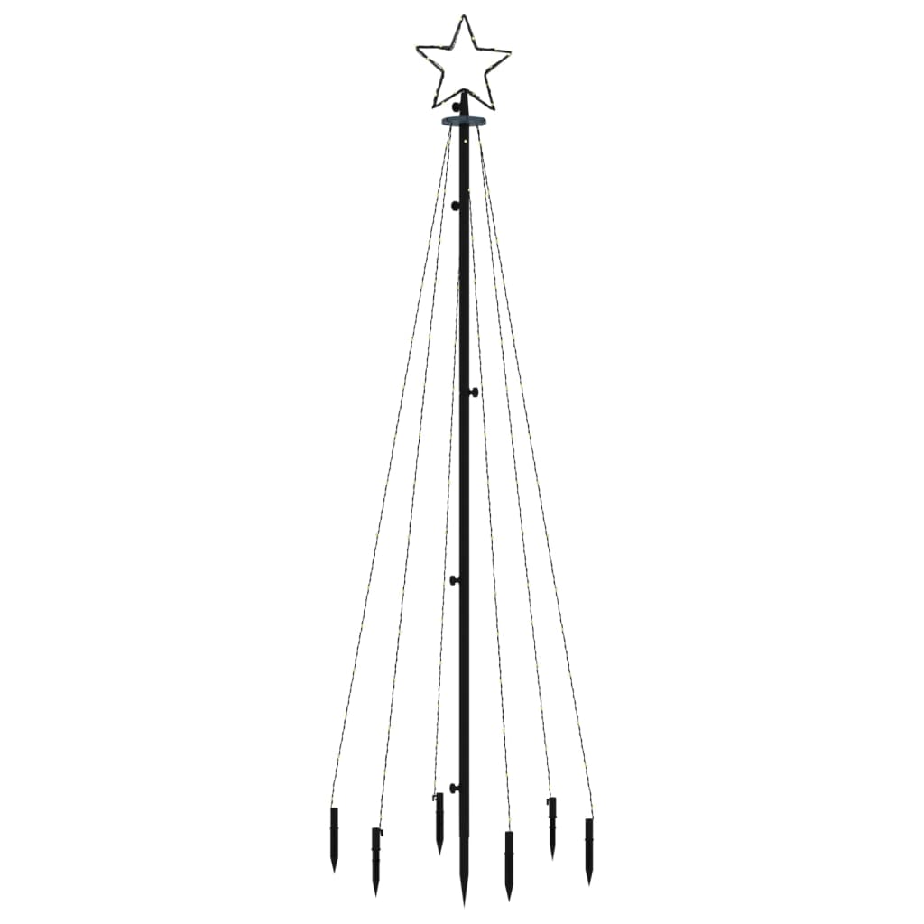 Kerstboom met grondpin 108 LED's koudwit 180 cm - AllerleiShop