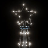 Kerstboom met grondpin 108 LED's koudwit 180 cm - AllerleiShop