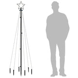 Kerstboom met grondpin 108 LED's koudwit 180 cm - AllerleiShop