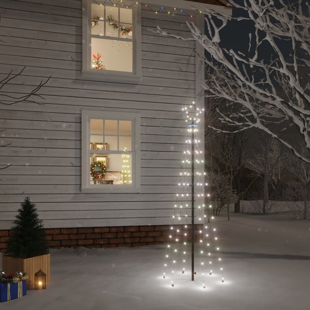 Kerstboom met grondpin 108 LED's koudwit 180 cm - AllerleiShop