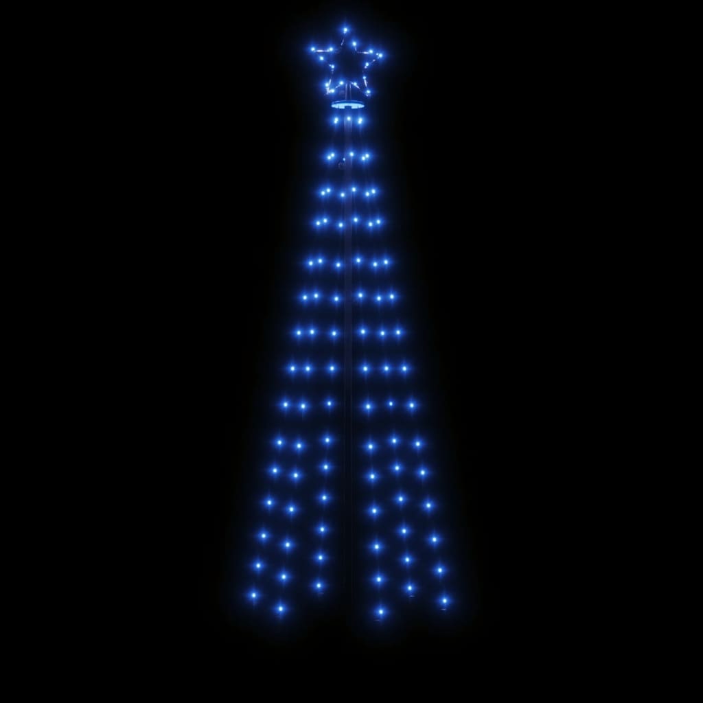 Kerstboom met grondpin 108 LED's blauw 180 cm - AllerleiShop