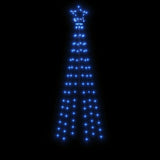 Kerstboom met grondpin 108 LED's blauw 180 cm - AllerleiShop