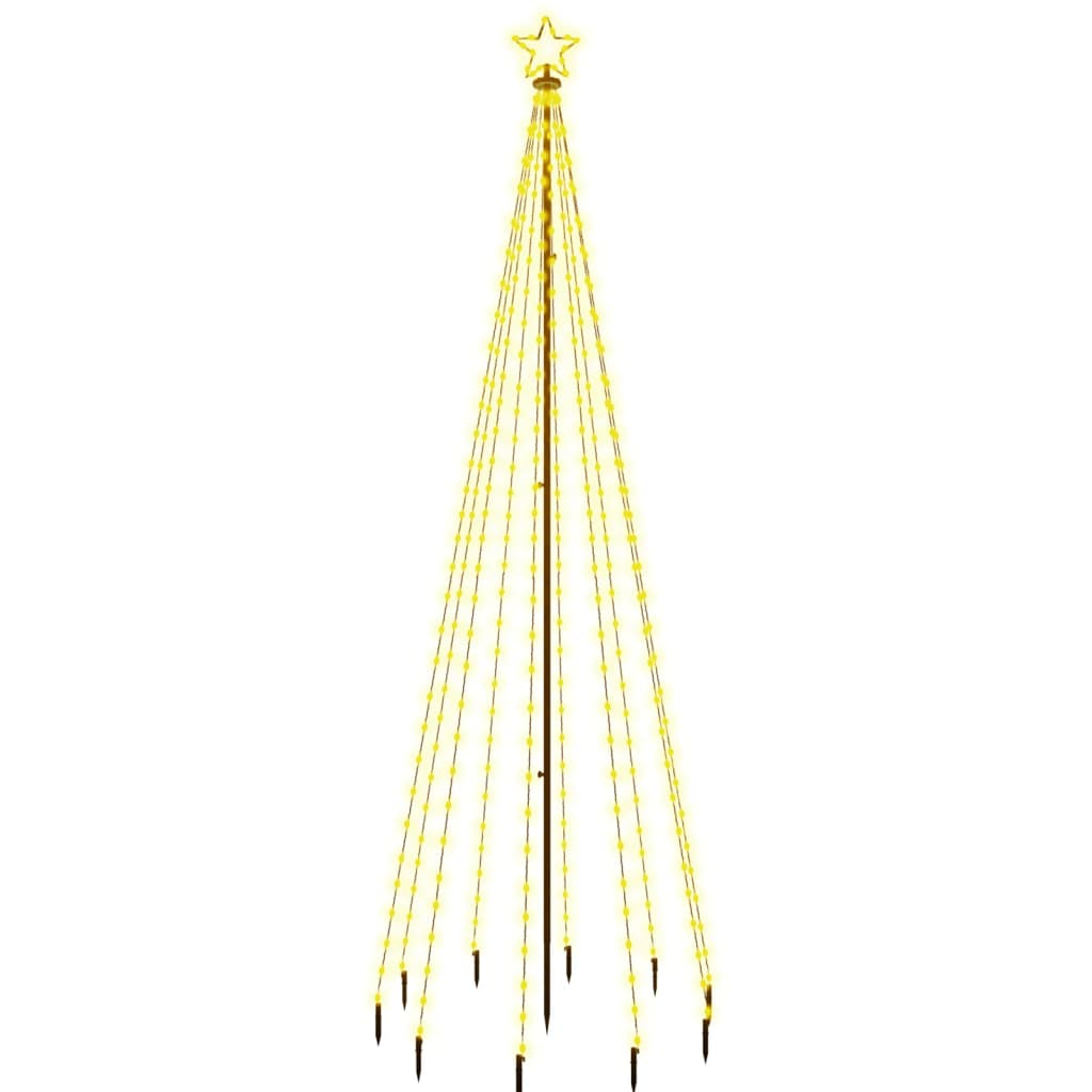 Kerstboom met grondpin 310 LED's warmwit 300 cm - AllerleiShop