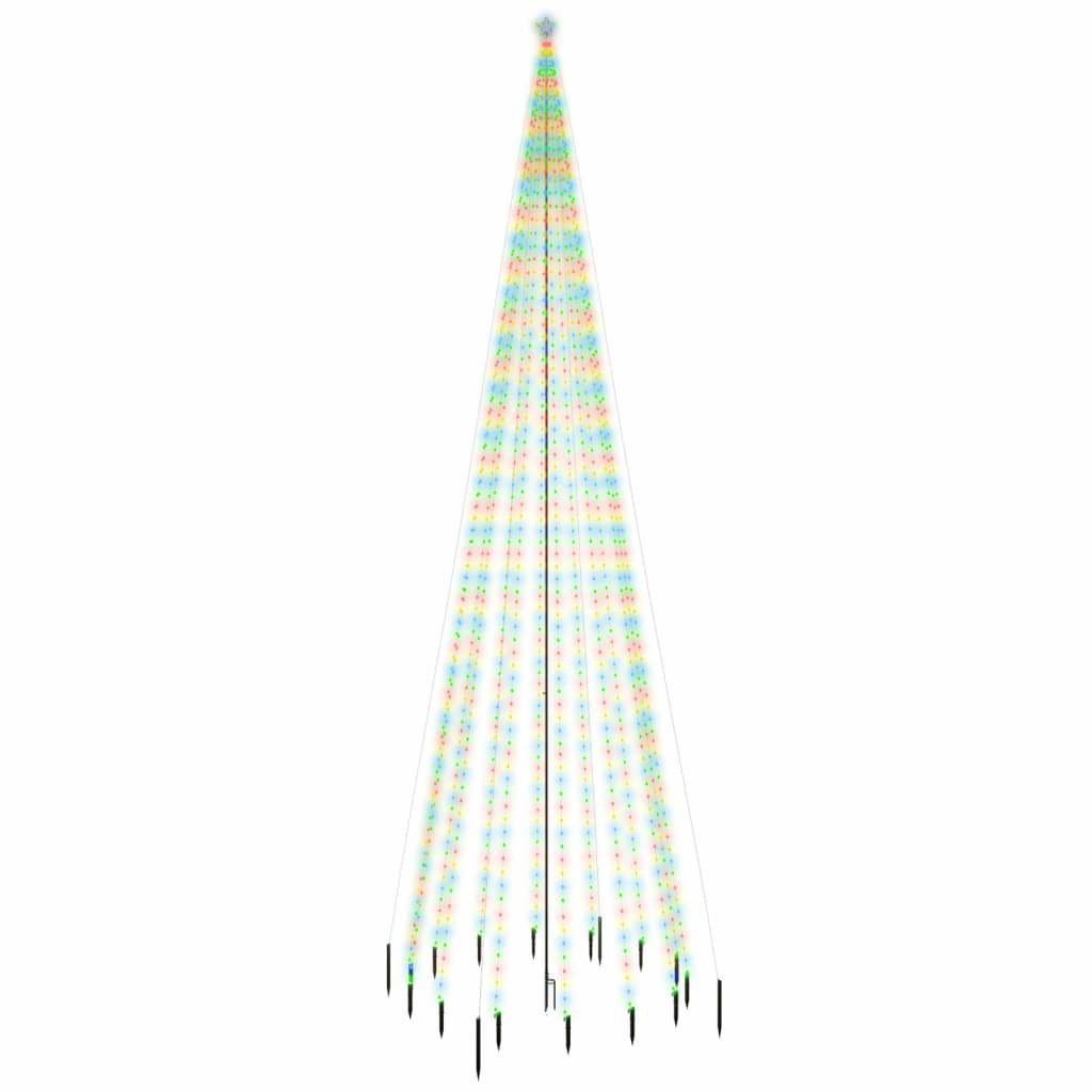 Kerstboom met grondpin 1134 LED's meerkleurig 800 cm - AllerleiShop