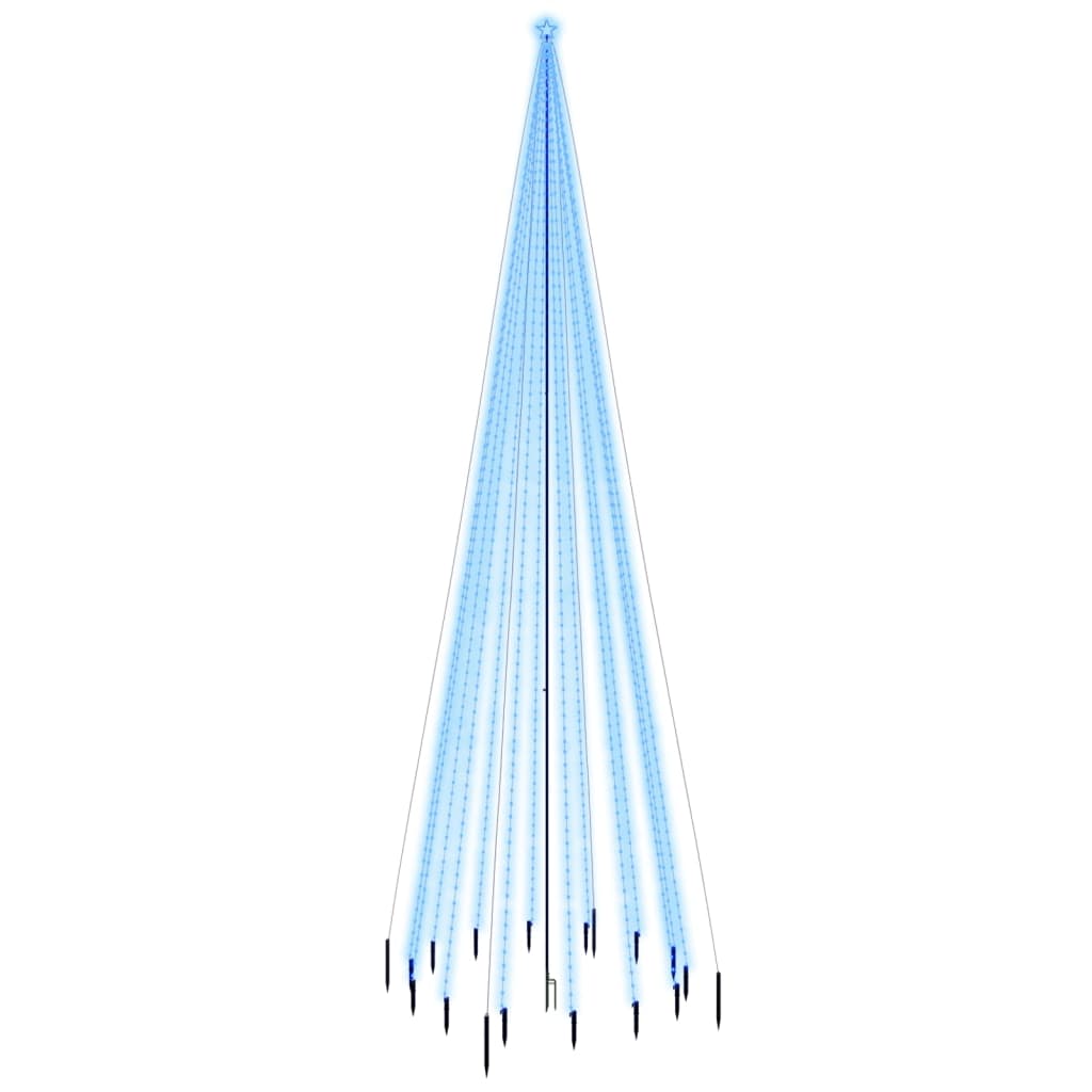 Kerstboom met grondpin 1134 LED's blauw 800 cm - AllerleiShop