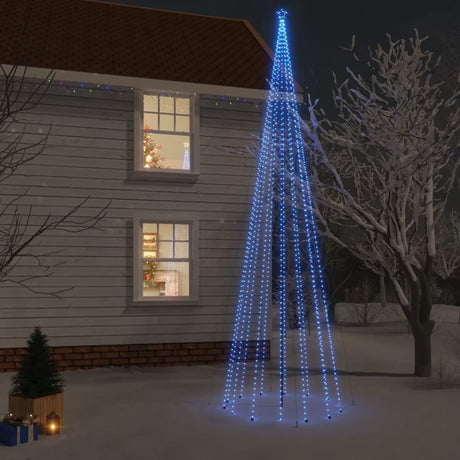 Kerstboom met grondpin 1134 LED's blauw 800 cm - AllerleiShop