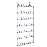 Schoenenrek hangend 66x13x139 cm zilverkleurig - AllerleiShop