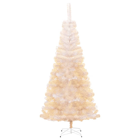 Kunstkerstboom met iriserende uiteinden 210 cm PVC wit - AllerleiShop