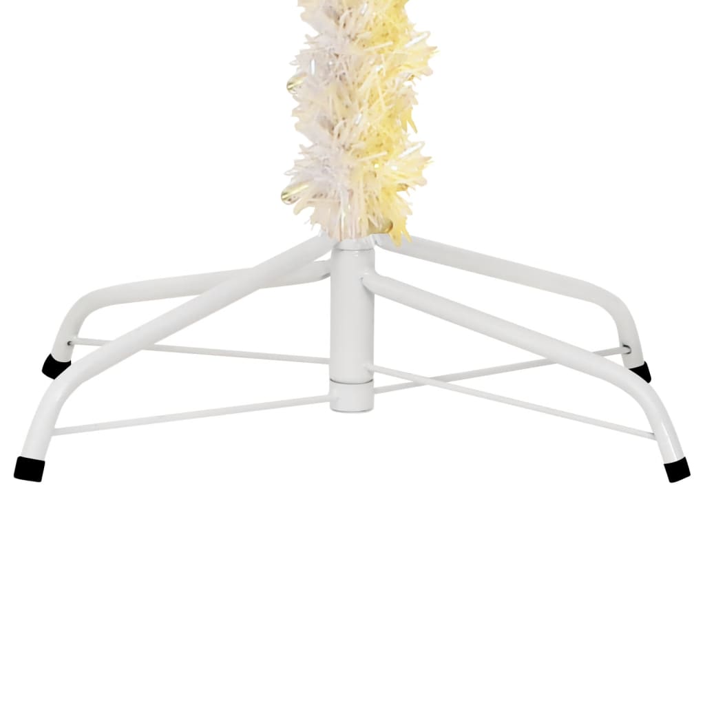 Kunstkerstboom met iriserende uiteinden 210 cm PVC wit - AllerleiShop