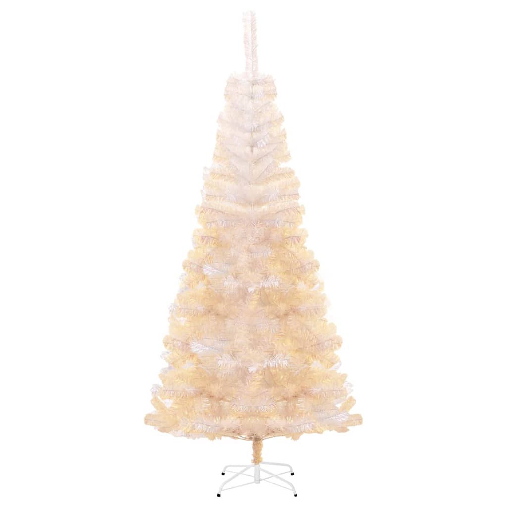 Kunstkerstboom met iriserende uiteinden 240 cm PVC wit - AllerleiShop