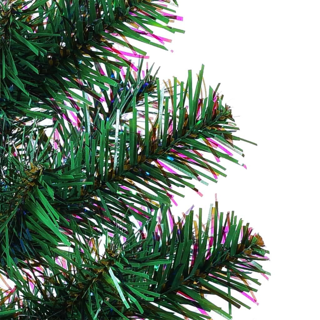 Kunstkerstboom met iriserende uiteinden 120 cm PVC groen - AllerleiShop