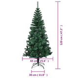 Kunstkerstboom met iriserende uiteinden 120 cm PVC groen - AllerleiShop