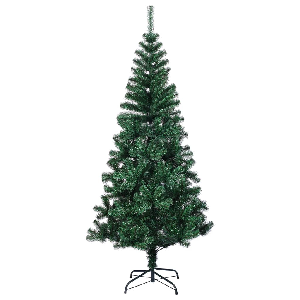 Kunstkerstboom met iriserende uiteinden 210 cm PVC groen - AllerleiShop