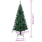 Kunstkerstboom met iriserende uiteinden 210 cm PVC groen - AllerleiShop