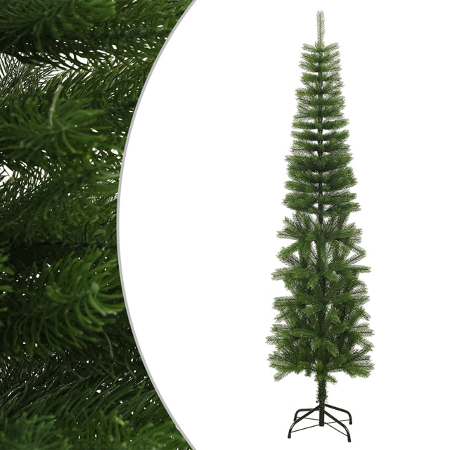 Kunstkerstboom met standaard smal 240 cm PE - AllerleiShop