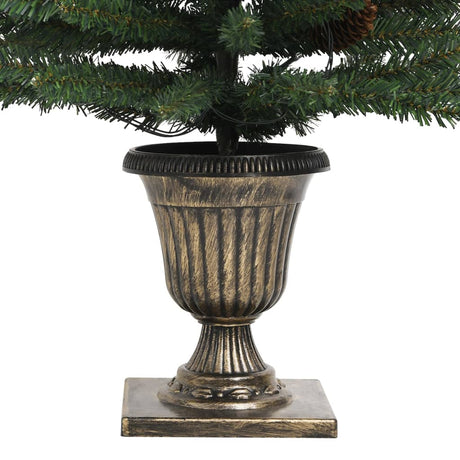 Kunstkerstbomen 2 st met krans, guirlande en LED's - AllerleiShop