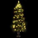 Kunstkerstboom met verlichting en pot 120 cm PVC groen - AllerleiShop