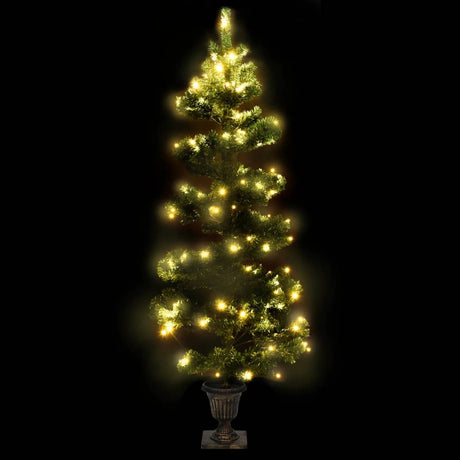 Kunstkerstboom met verlichting en pot 120 cm PVC groen - AllerleiShop