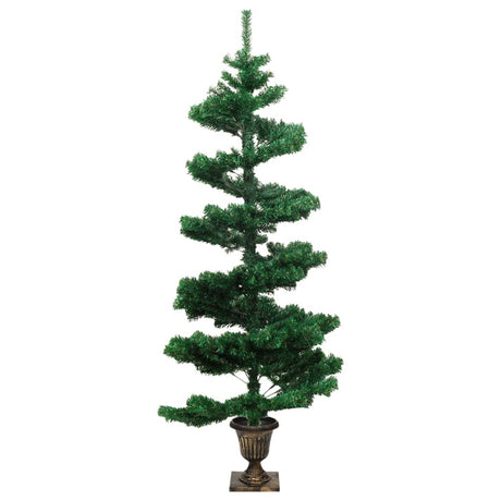 Kunstkerstboom met verlichting en pot 120 cm PVC groen - AllerleiShop