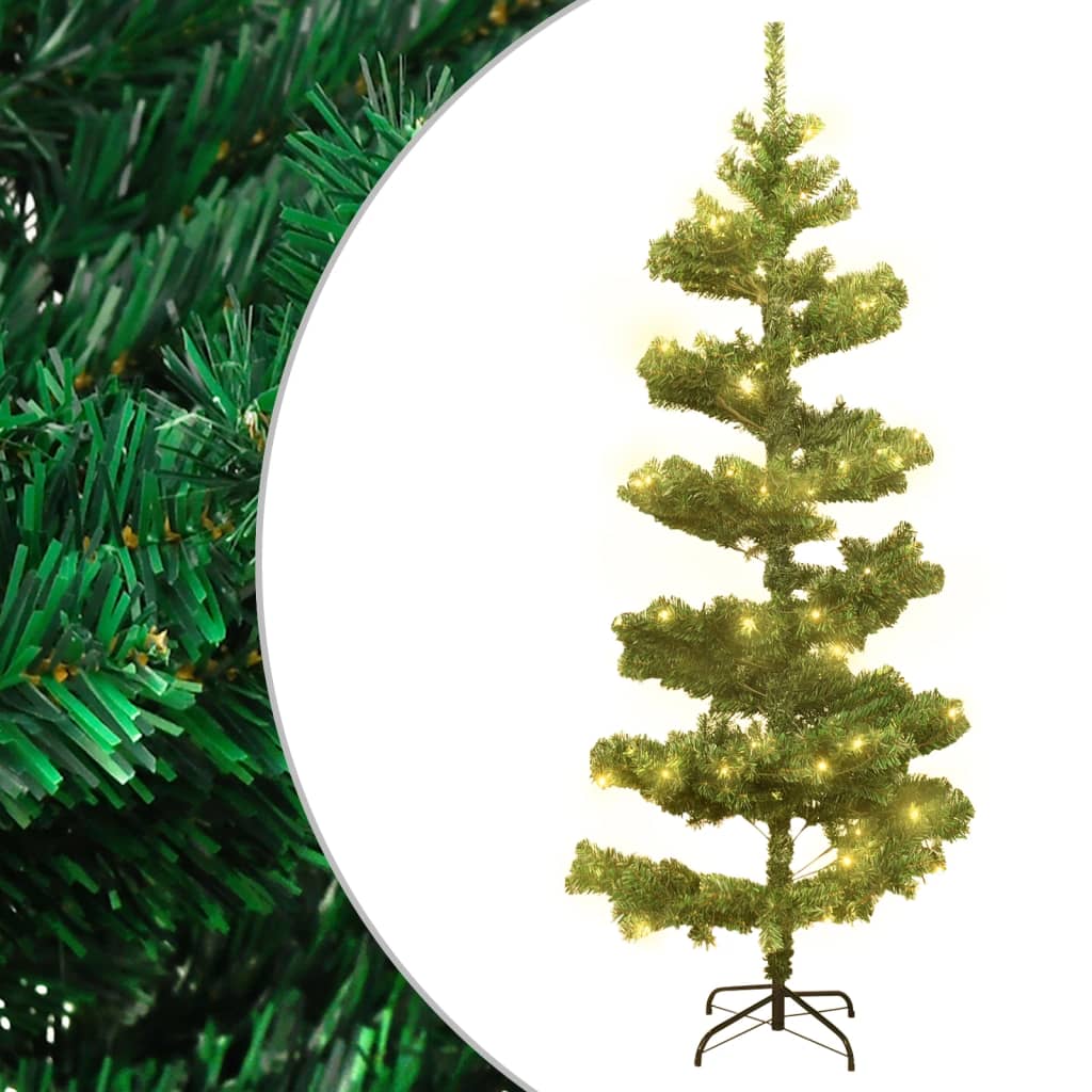 Kunstkerstboom met verlichting en standaard 150 cm PVC groen - AllerleiShop