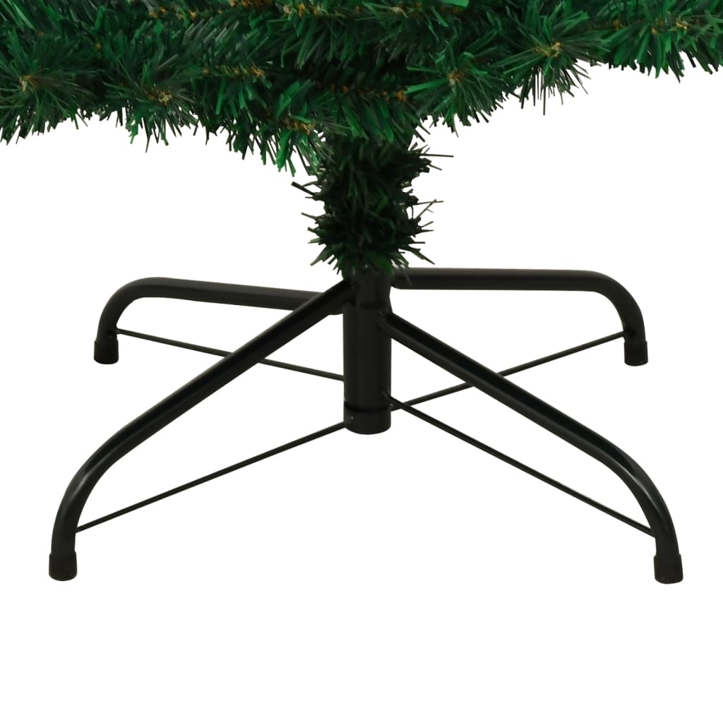 Kunstkerstboom met verlichting en standaard 150 cm PVC groen - AllerleiShop