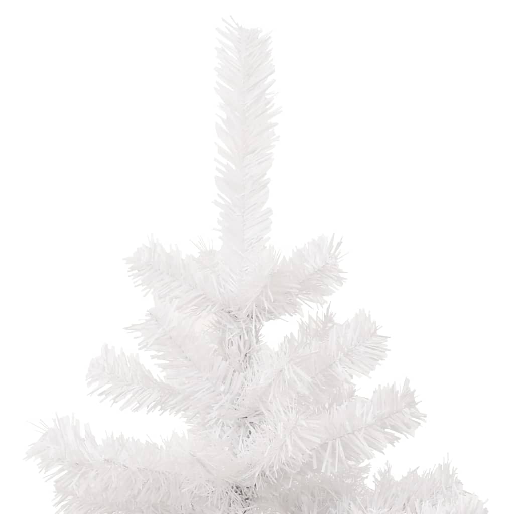 Kunstkerstboom met verlichting en pot 120 cm PVC wit - AllerleiShop