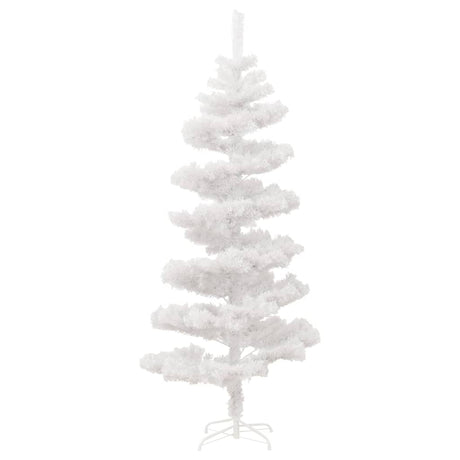 Kunstkerstboom met verlichting en standaard 150 cm PVC wit - AllerleiShop