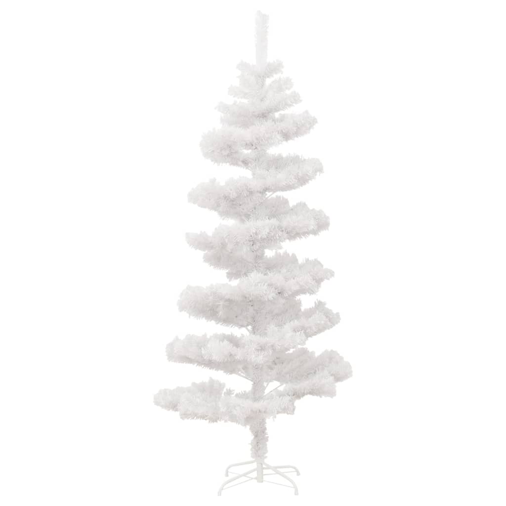 Kunstkerstboom met verlichting en standaard 180 cm PVC wit - AllerleiShop