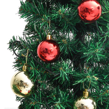 Kerstcactus met standaard en LED's 150 cm PVC groen - AllerleiShop