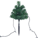 Tuinpadkerstbomen 6 st met warmwitte LED's 45 cm PVC - AllerleiShop