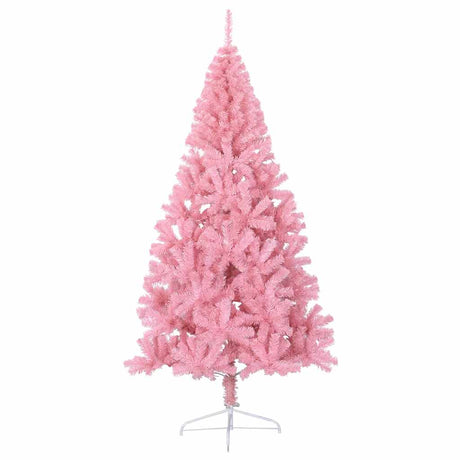 Kunstkerstboom met standaard half 180 cm PVC roze - AllerleiShop