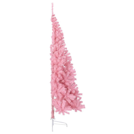 Kunstkerstboom met standaard half 180 cm PVC roze - AllerleiShop