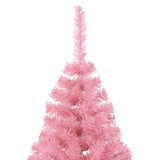 Kunstkerstboom met standaard half 180 cm PVC roze - AllerleiShop