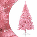 Kunstkerstboom met standaard half 240 cm PVC roze - AllerleiShop