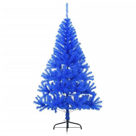 Kunstkerstboom met standaard half 120 cm PVC blauw - AllerleiShop