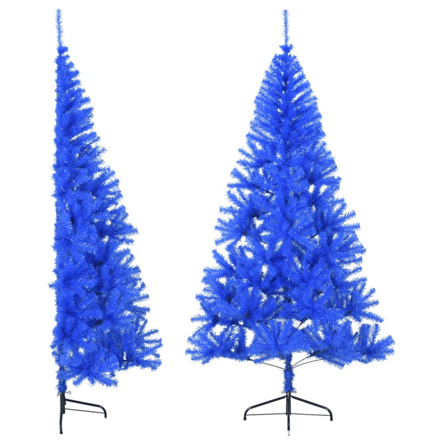 Kunstkerstboom met standaard half 180 cm PVC blauw - AllerleiShop