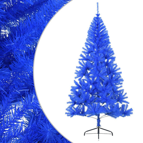 Kunstkerstboom met standaard half 180 cm PVC blauw - AllerleiShop