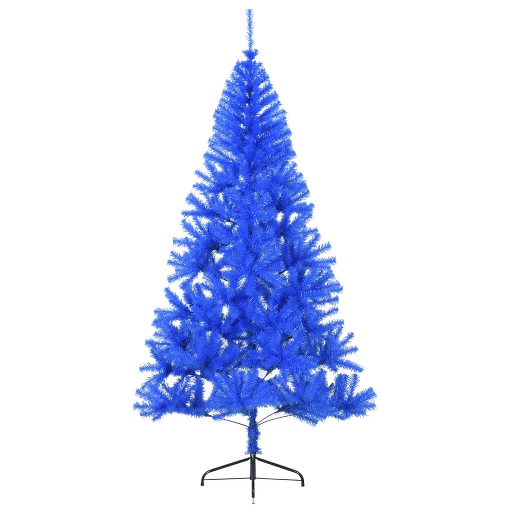 Kunstkerstboom met standaard half 180 cm PVC blauw - AllerleiShop