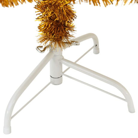 Kunstkerstboom half met standaard 150 cm PET goudkleurig - AllerleiShop