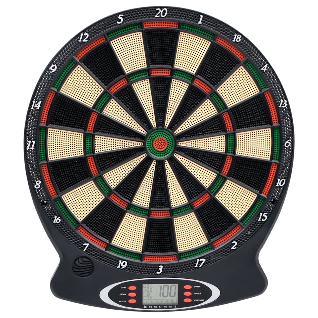 Dartbord elektrisch met darts polypropeen zwart - AllerleiShop